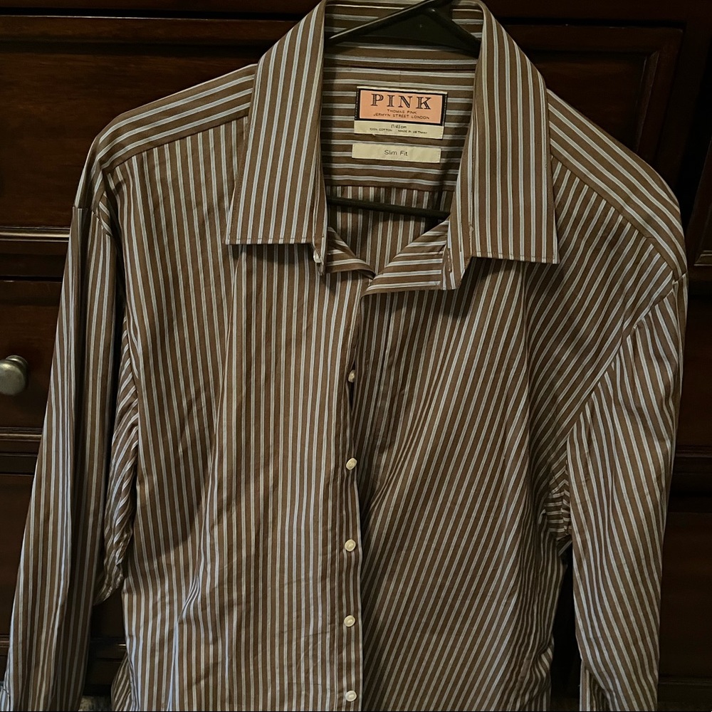 PINK Custom Mens Collared Shirt. Worn maybe 2-3 times.